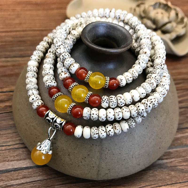 Hainan Mini Star and Moon Bodhi Bead Bead Bracelet 3*5 dry-ground high-density multi-circle Bodhi seed cultural Play bracelet accessory pic 12