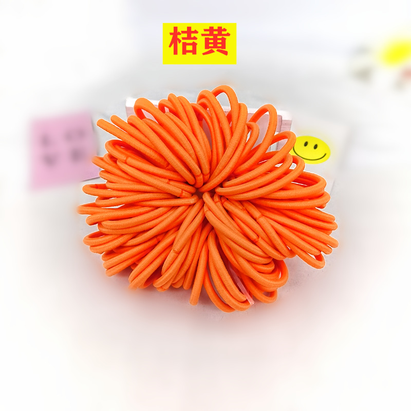 Wholesale of 4MM thick hair ties, colorful high-elasticity hair ties, rubber bands, basic hair bands and hair accessories from Europe and America pic 57