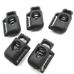 现货供应3孔猫眼扣 可穿织带方形扁弹簧扣 调节绳扣 ABS弹簧扣详情6