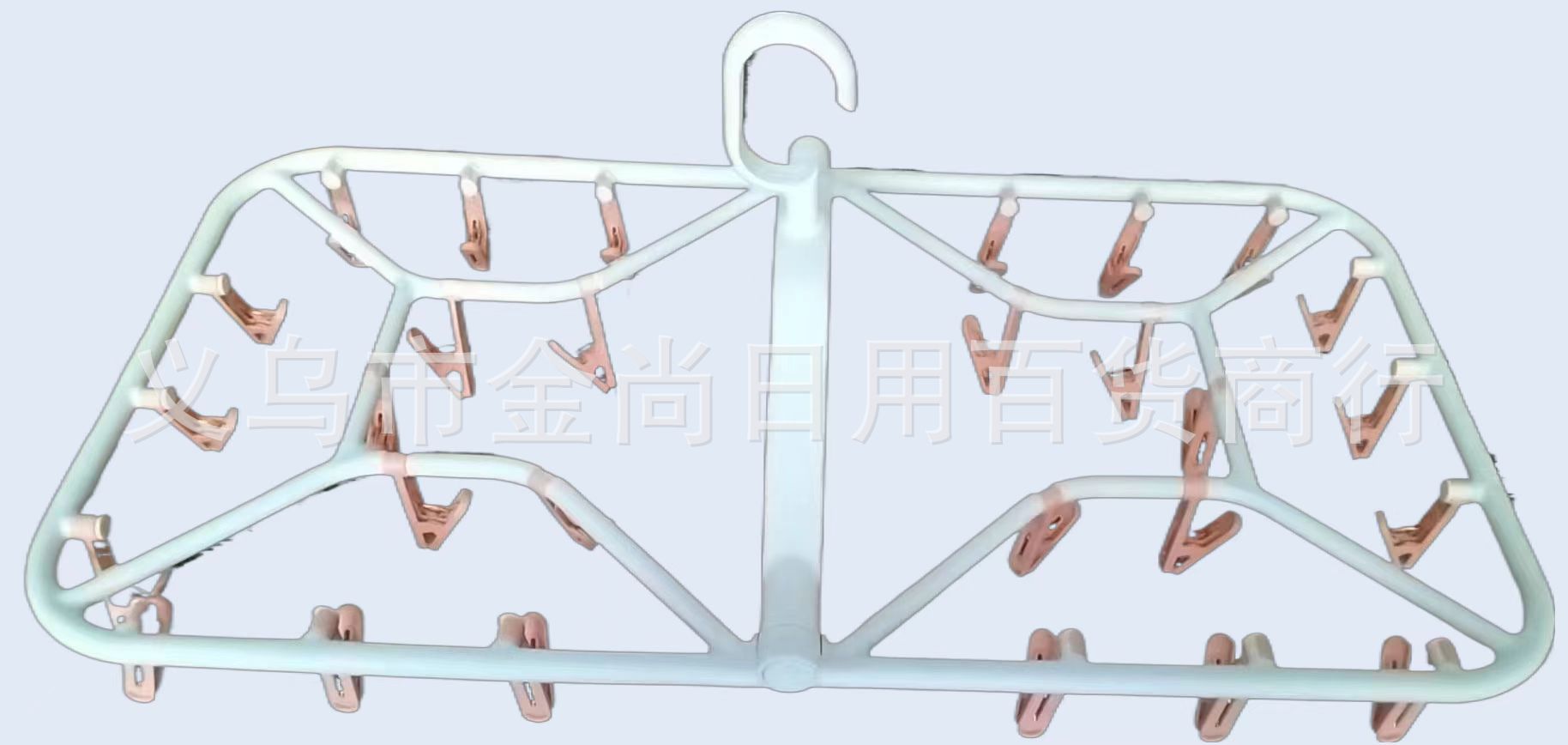 Rectangular, large-capacity hooks, clips, clothes hangers, underwear, baby clothes drying racks, multi-layer clothes drying clips, drying trays, and sock racks pic 3