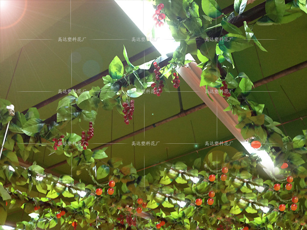 Artificial grape leaf, vine, plastic artificial leaf decoration, densification, small leaf sweet potato leaf climbing, tiger leaf drying, vine, artificial flower, artificial lawn, artificial tree, artificial vine, artificial flower, artificial green pic 16