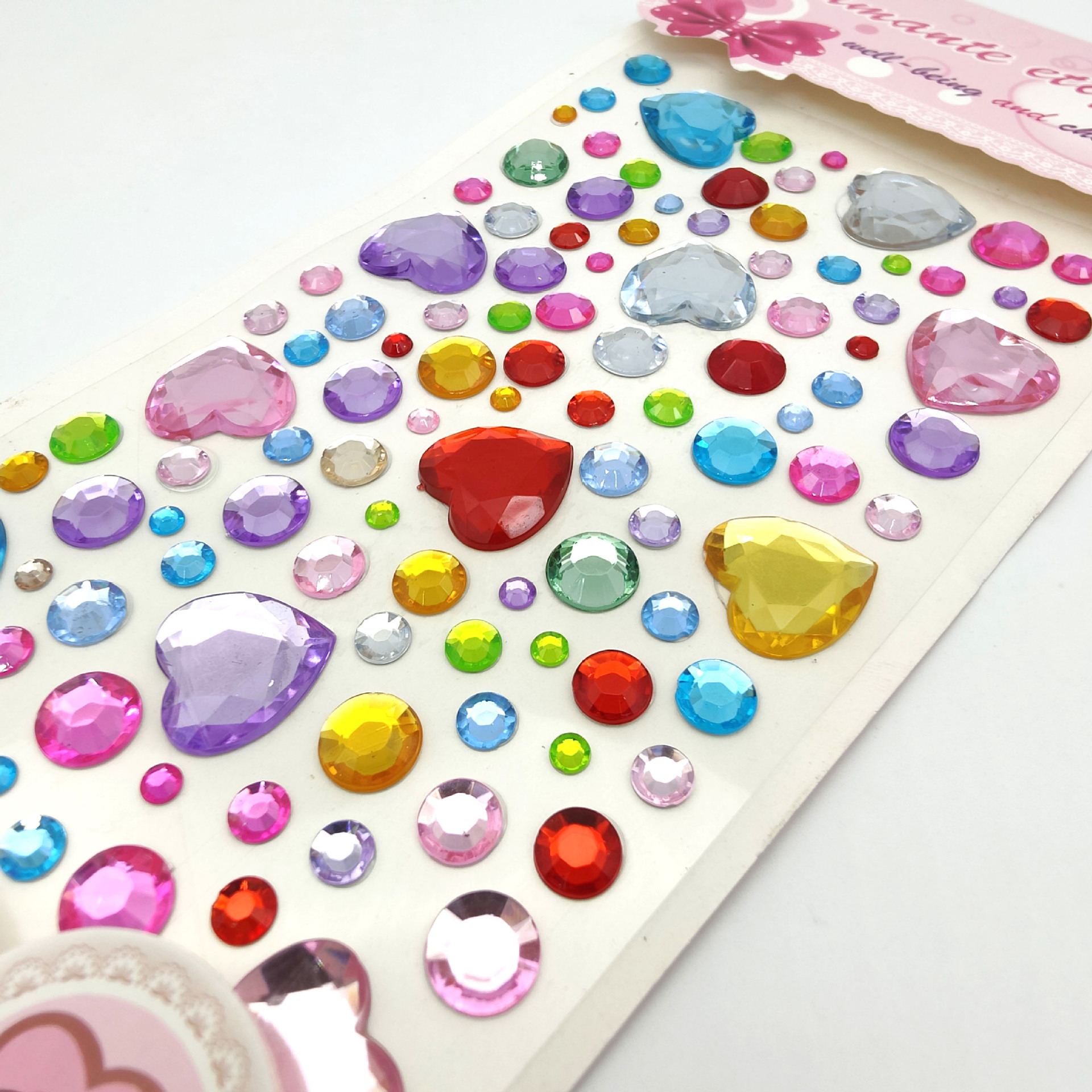 Wholesale of colorful starry sky acrylic diamond stickers, colorful crystal stickers, random diamond DIY creative stickers, mobile phone stickers, and random stickers pic 14