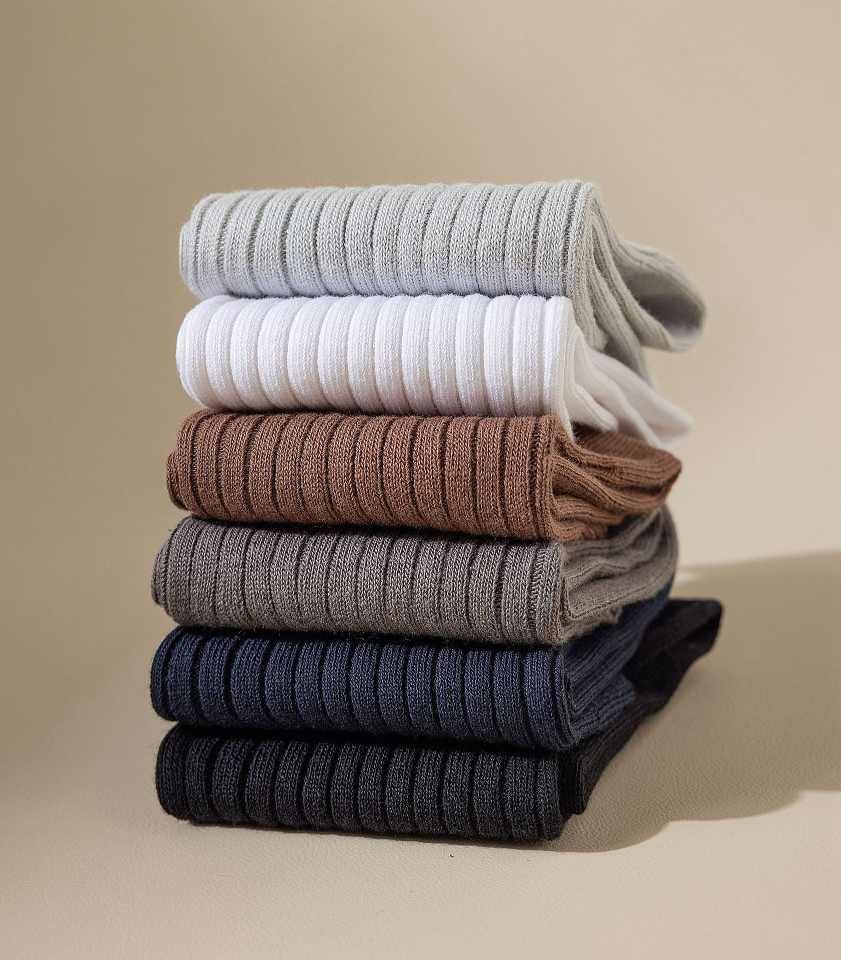 袜子男秋冬季中筒袜男士纯棉长袜日系纯色商务风百棉透气吸汗男袜详情13