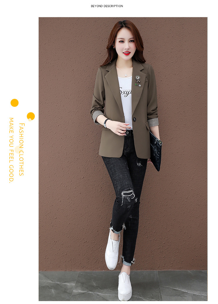 小西装外套短款2022年春秋款流行小个子气质韩版修身女士西服外穿详情19
