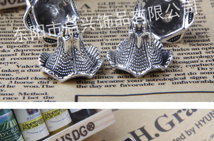 DIY jewelry accessories wholesale, retro alloy bottom drag horn, flower-shaped flower stand, special metal accessories for tassels pic 8
