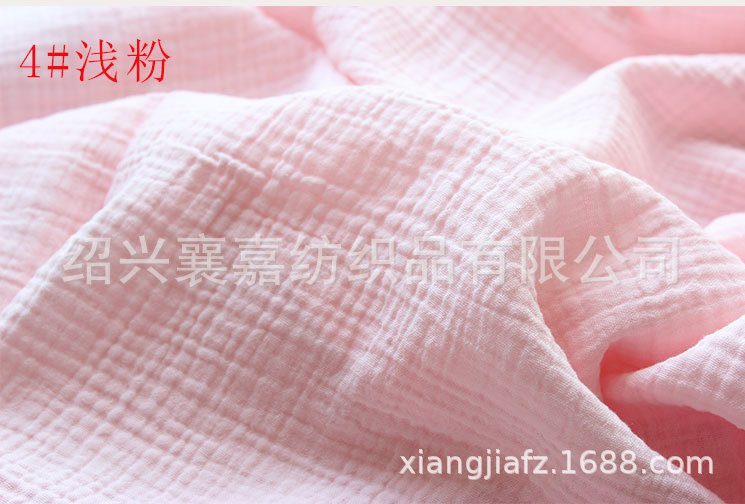 Pure cotton double-layer gauze, double-layer crepe fabric with pleated texture, baby blanket, maternity dress, pajamas fabric pic 19