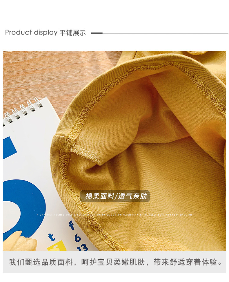 厂家直销2022秋季新品珍珠蝴蝶结长袖女童打底衫儿童全棉t恤韩版详情5