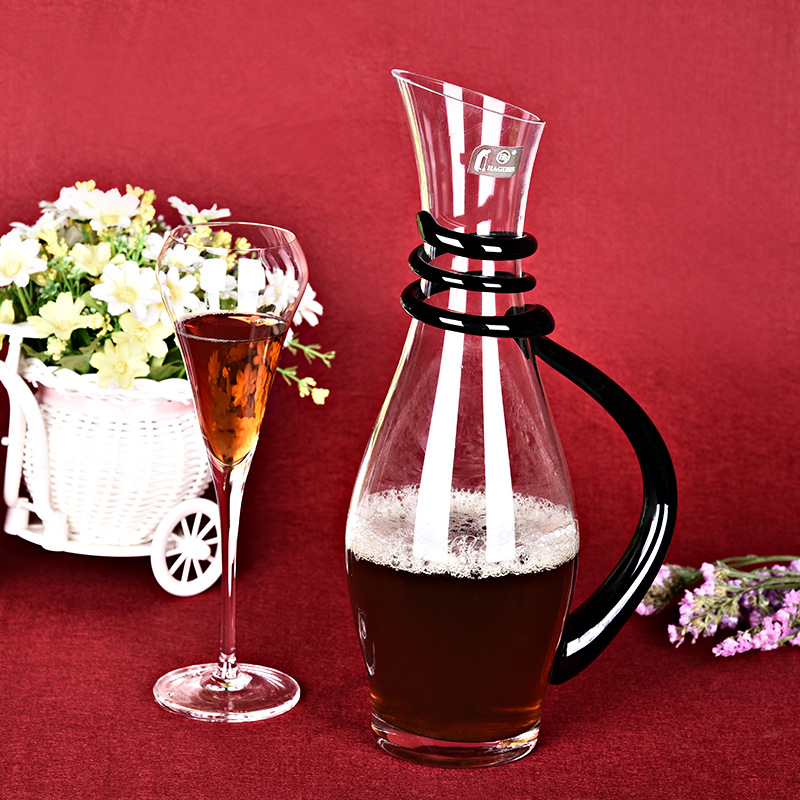 Crystal glass decanter, hand-handled wine pot, household restaurant quick handle decanter, wine pouring pot, household decanter, hotel decanter, glass decanter, decanter, wine pouring pot pic 8