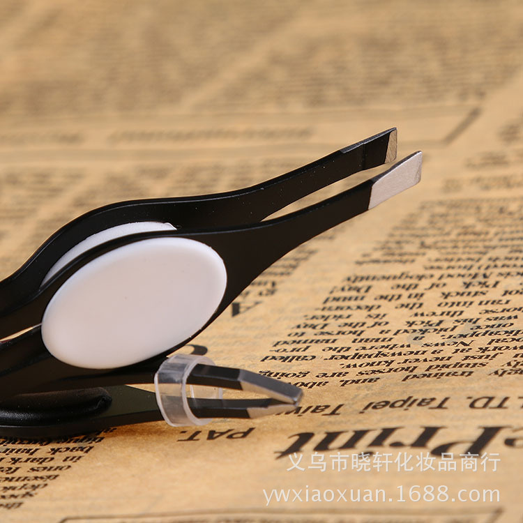 不锈钢拔白头发夹子拔眉夹修眉夹眉毛夹眉镊子美容修眉斜口详情13