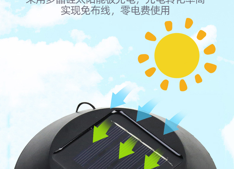 跨境新品万圣节装饰道具led太阳能南瓜灯风铃灯庭院万圣节装饰品详情6