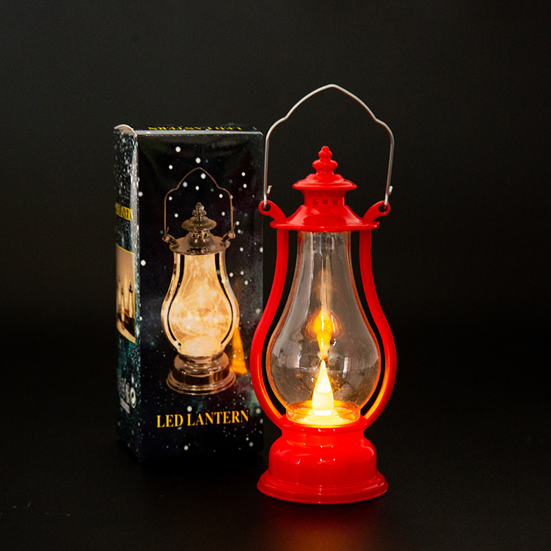 Luminous portable small horse lamp, candle lamp, creative led retro small oil lamp pic 12
