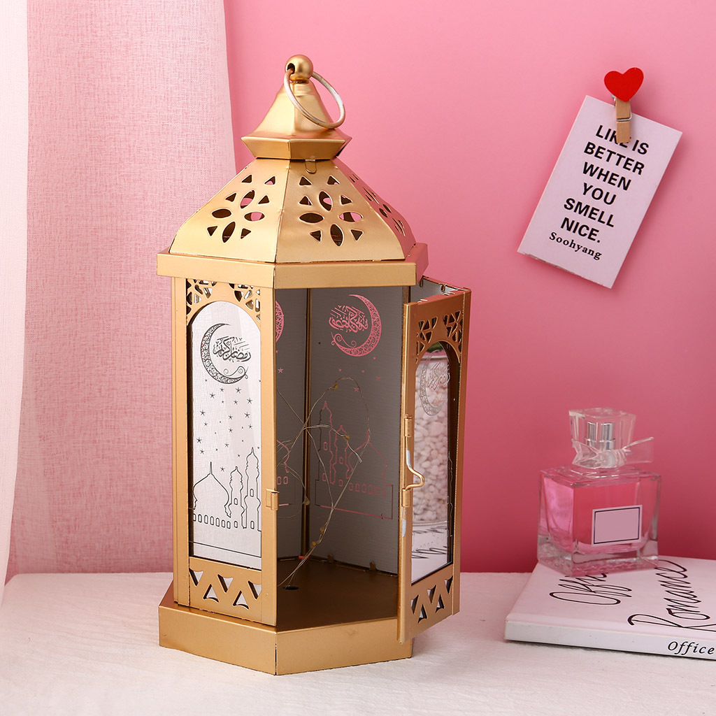 Ranadan Ramadan lantern, Eid al-Fitr ironwork metal display typhoon lantern handicraft, Arab lantern pic 5