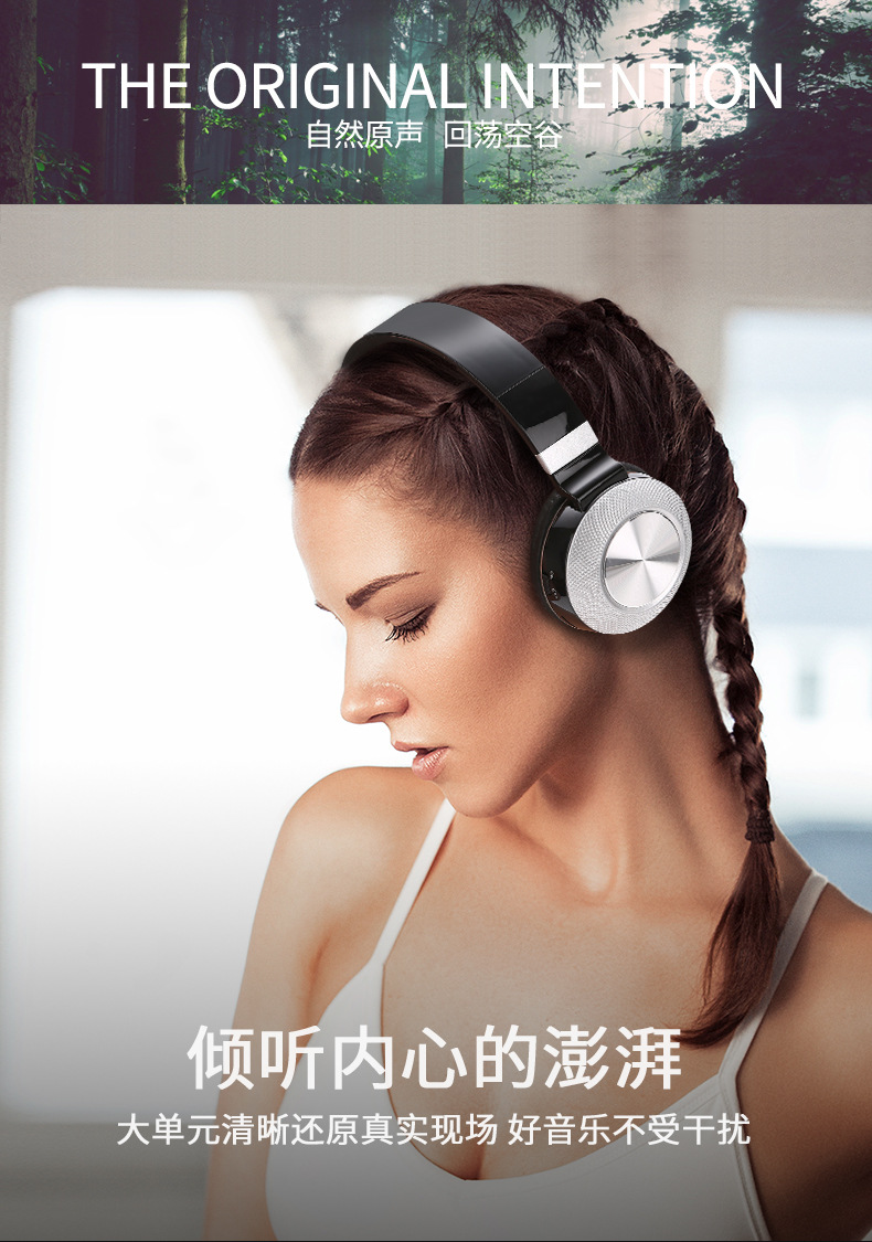 Cross-border over-ear wireless Bluetooth headphones ST16 retractable folding radio card Bluetooth headphones factory pic 8