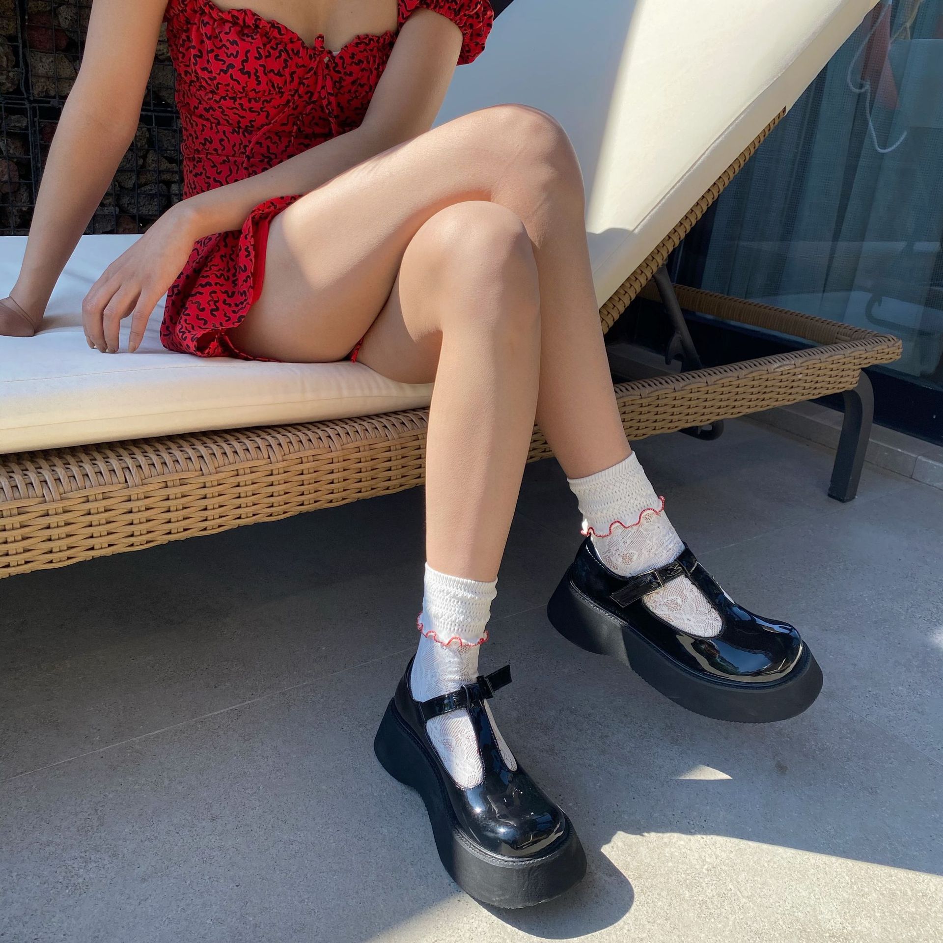 Spring and Summer new collection: cream puffs, Japanese style, cute and girlish, lace cutout short socks, mesh pile socks, two pairs of jk socks pic 16