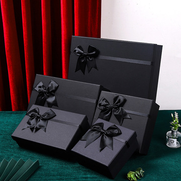 Wedding souvenir gift box, black and red gift box, large kraft paper box, top and bottom cover, monkey head packaging box, gift box pic 2