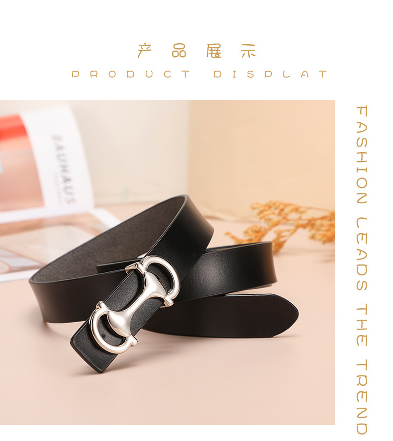 腰带女仿古真皮平滑扣复古时尚腰带女百搭装饰牛仔裤高级皮带女士详情11