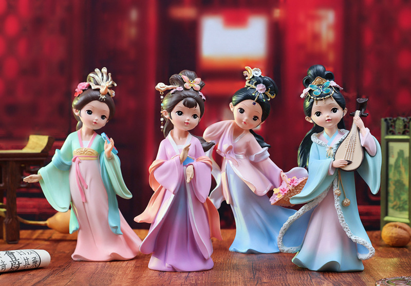 国潮古风少女心桌面摆件创意四大美女宫廷手办送朋友闺蜜生日礼物详情11