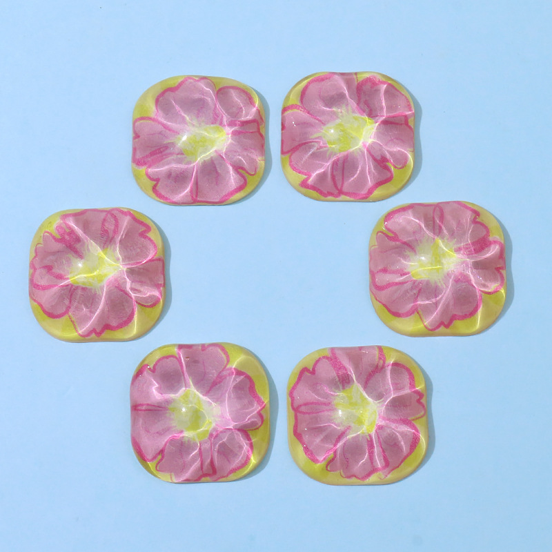 Water ripple flower ear stud patches, retro hair clips, mobile phone cases, DIY handcrafted materials, bulk goods, accessories wholesale pic 8