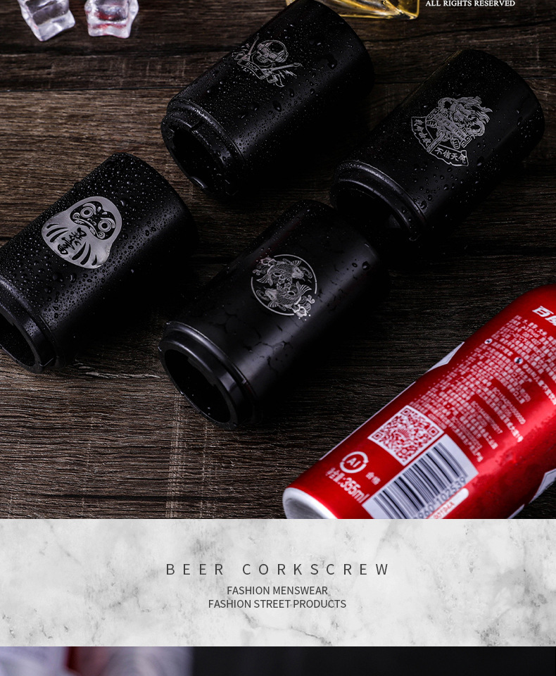 Cross-border beer bottle opener creative stainless steel bottle opener press automatic cap opener advertisement non-destructive beer screwdriver pic 15