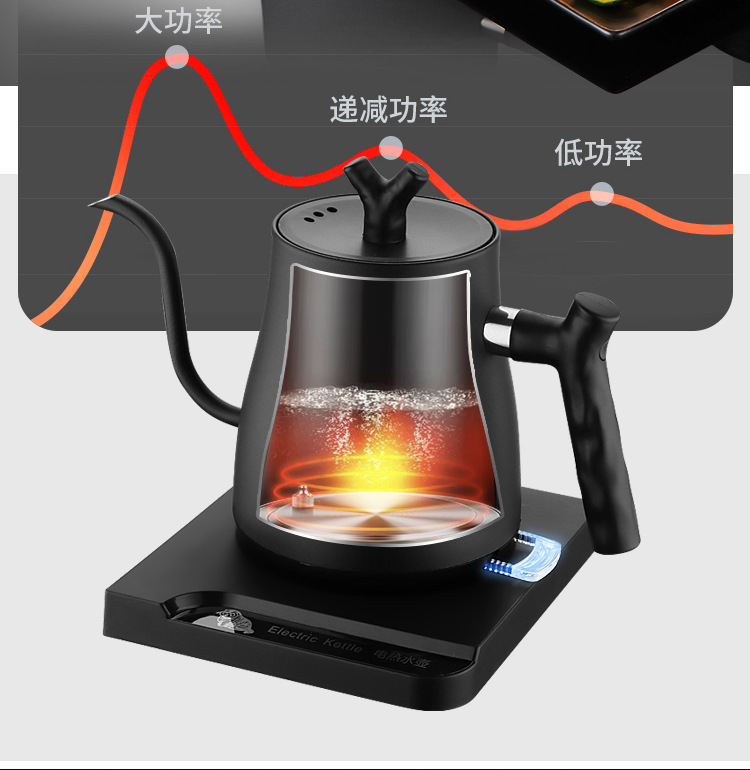 电热水壶 天鹅颈电热水壶酒店批发不锈钢冲茶壶长嘴咖啡壶 烧水壶详情12