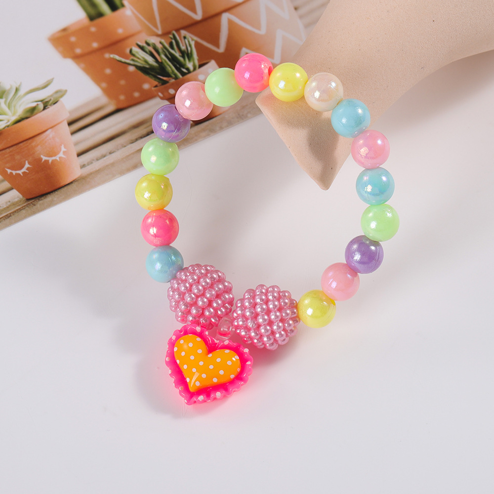 新款亚克力儿童卡通手链 儿童可爱饰品手链手环 厂家批发彩珠手链详情6