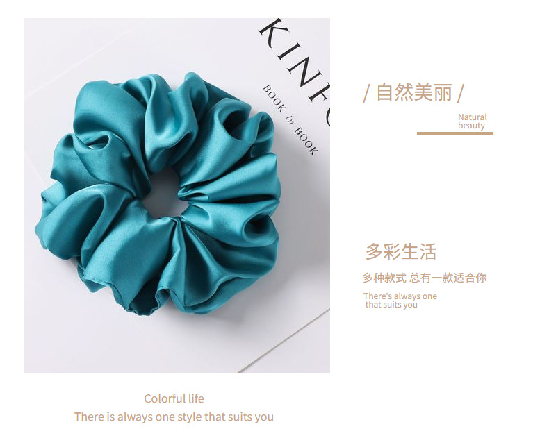 Wholesale French satin large intestine hair band, Korean style ins solid color fabric high-end hair accessory, extra-large pig large intestine hair band pic 21