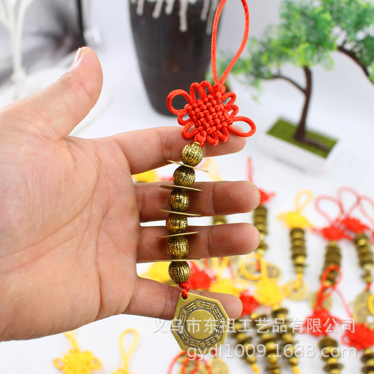 Genuine copper coins, Arhat beads, Five Emperors coins, copper coins, woven Five Emperors coins, pendants, copper coin craftsmanship, hanging signs, and Eight Trigrams plate manufacturers pic 16