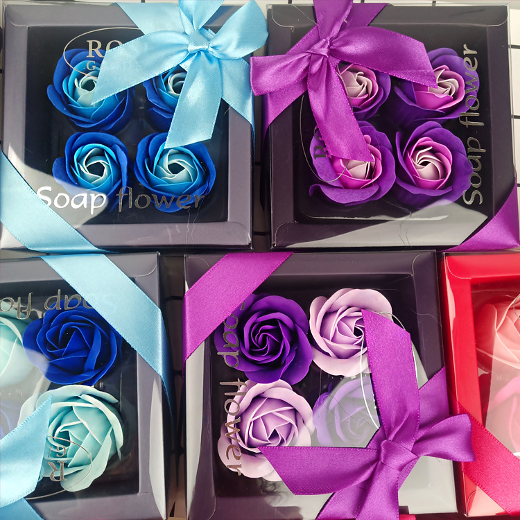 4朵玫瑰香皂花套装 七夕情人节公司活动促销礼品礼物生日跨境礼品详情26