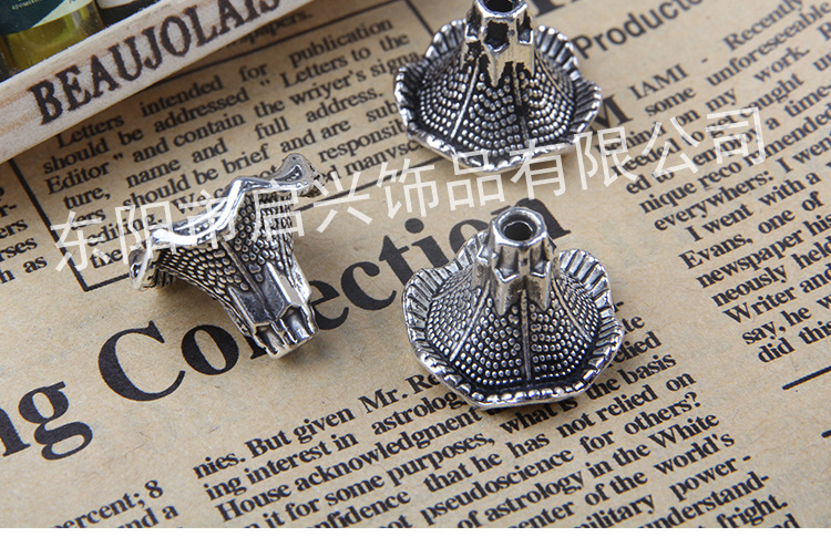 DIY jewelry accessories wholesale, retro alloy bottom drag horn, flower-shaped flower stand, special metal accessories for tassels pic 9