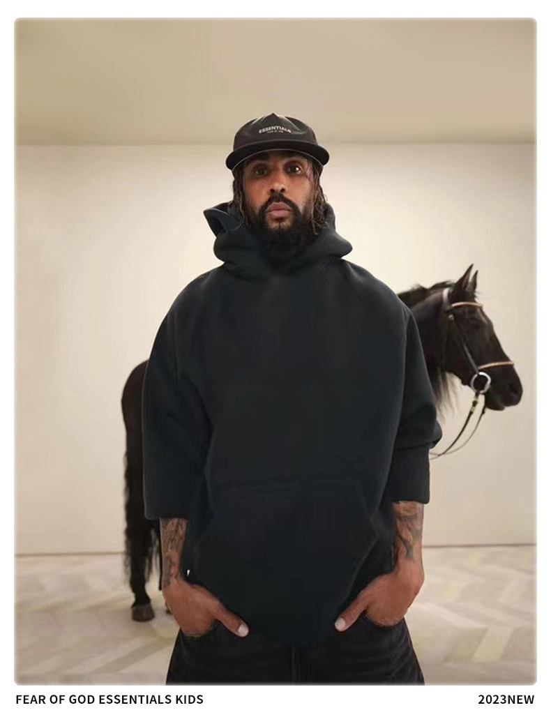 2023新品fog秋冬季加绒加厚380g连帽纯色多色卫衣欧美潮牌连帽衫详情23