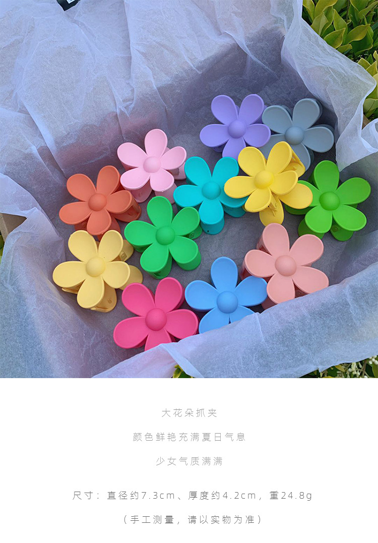Duowei accessories, the same style as the Korean Internet, featuring a popular grab clip with a large flower design, is a super fairy-like hair clip and updo accessory for girls pic 7