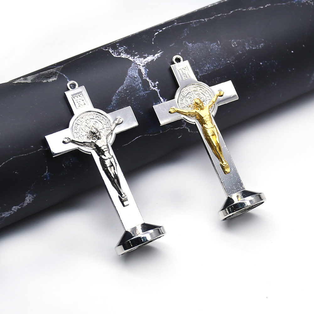 跨境外贸电商滴油金属十字架摆件办公室家用饰品挂饰详情11