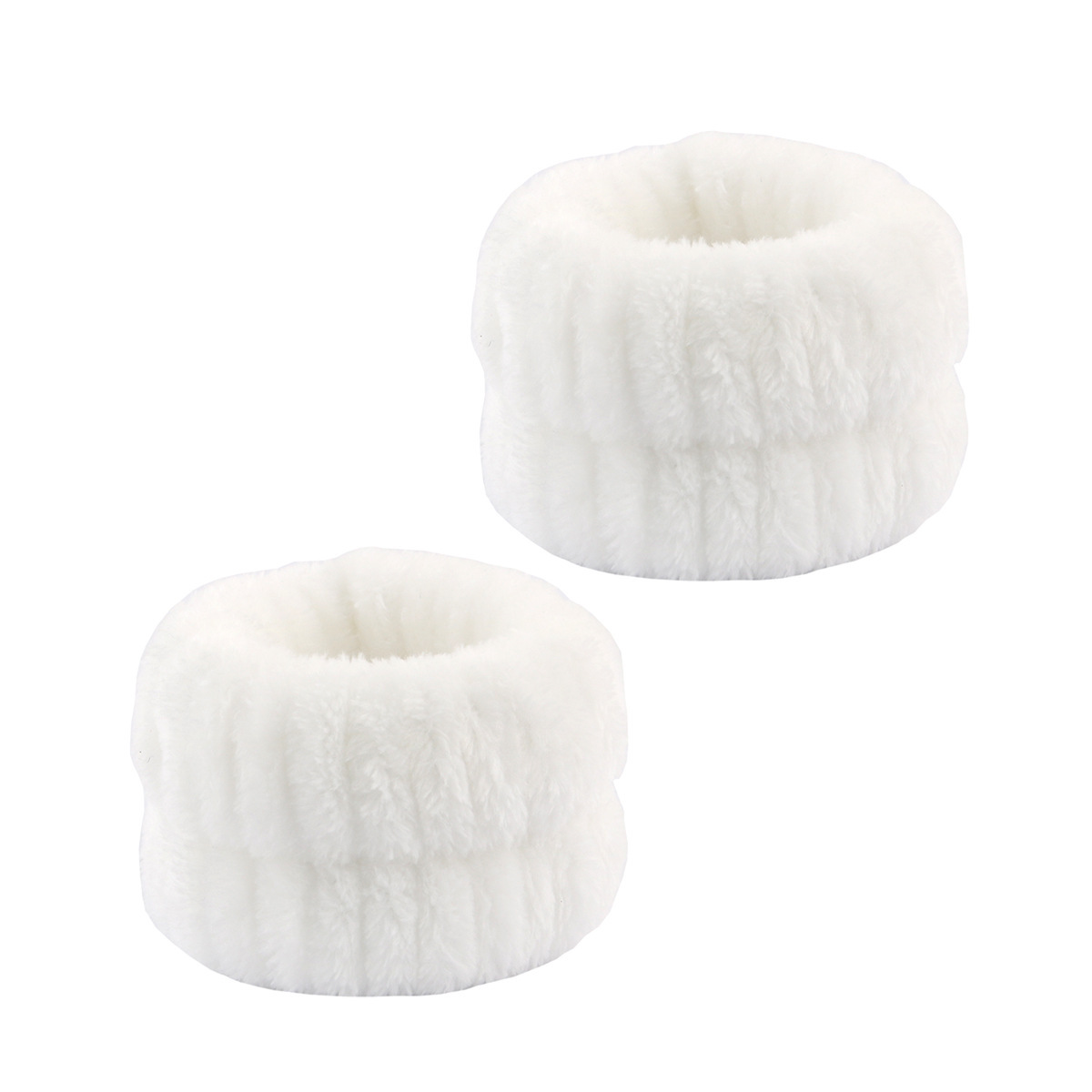 欧美跨境毛绒手腕带洗脸水疗手环Spa护腕吸水吸汗珊瑚绒防水发带详情35