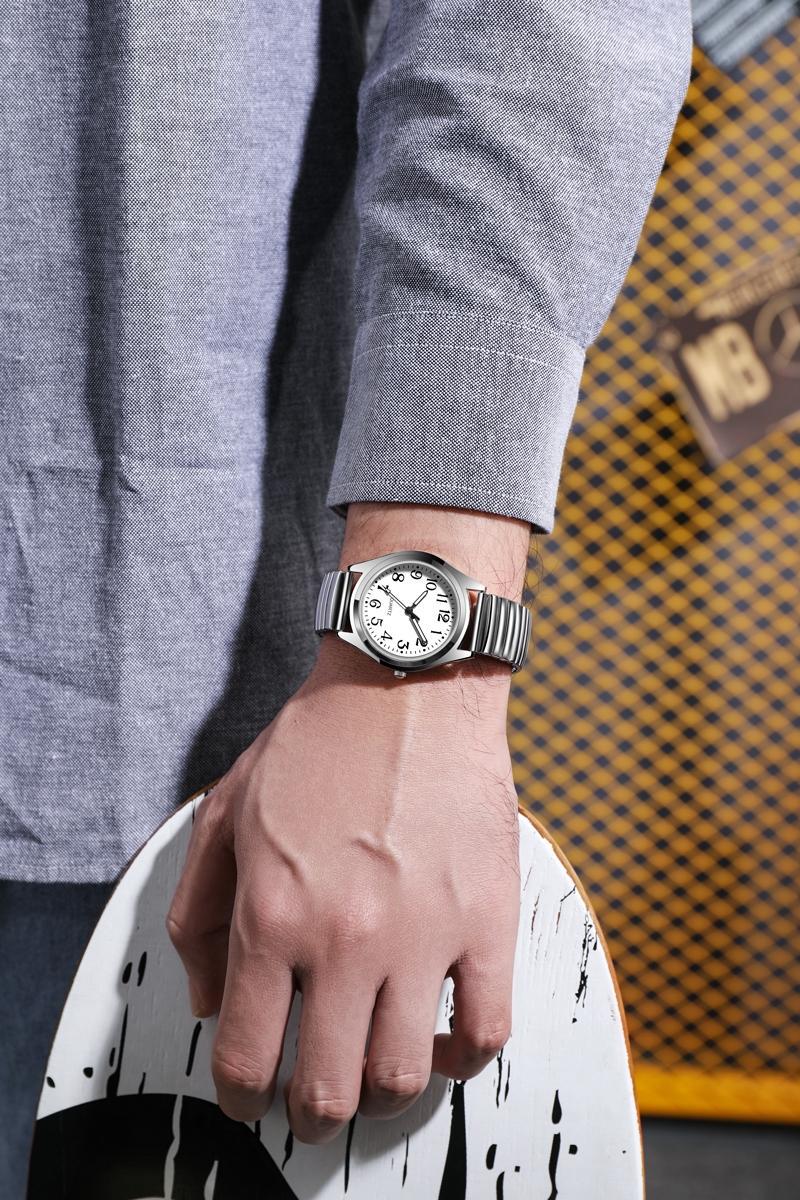 中老年人松紧弹簧带老人手表男女大数字防水夜光石英手表批发详情19