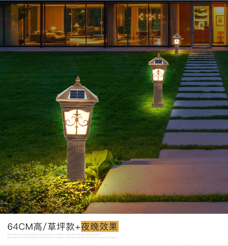 Solar lawn lights, community villa courtyard lights, garden lights, outdoor road and grassland lights, waterproof LED landscape lights pic 16