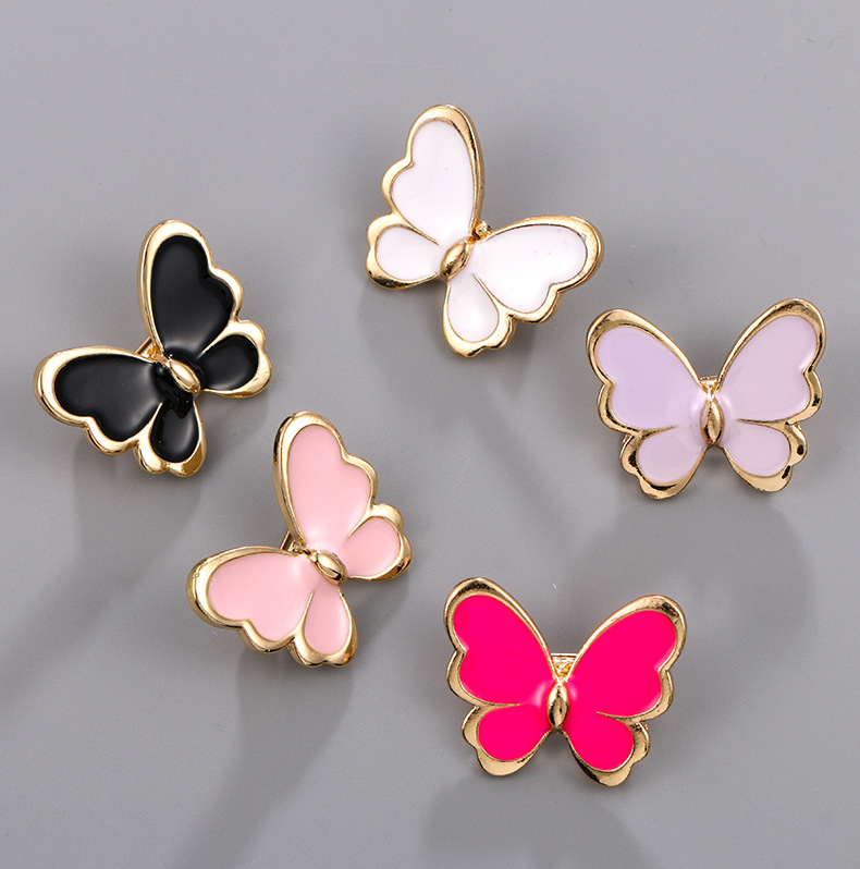 韩版滴油小蝴蝶服装胸针 时尚昆虫胸花 简约气质动物别针配饰品详情10