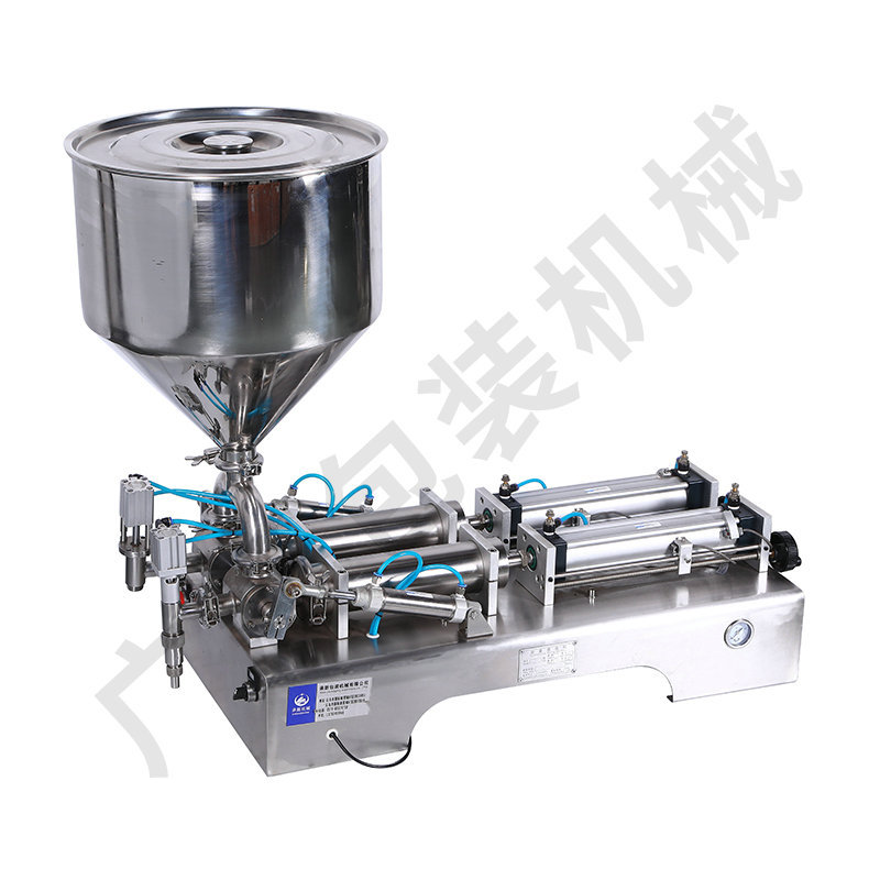 Customized horizontal double-head paste and liquid dual-purpose filling machine, semi-automatic paste and liquid dual-purpose canning machine pic 15