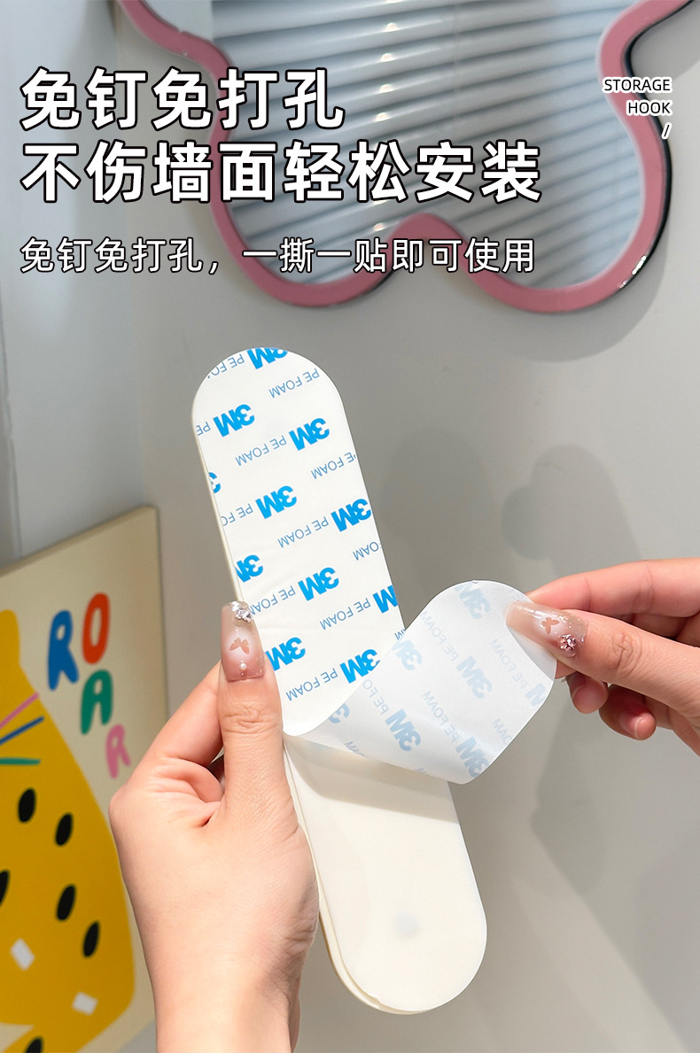 中古风挂钩免打孔门后挂衣钩壁挂多功能强承重粘钩无痕浴室挂钩详情14