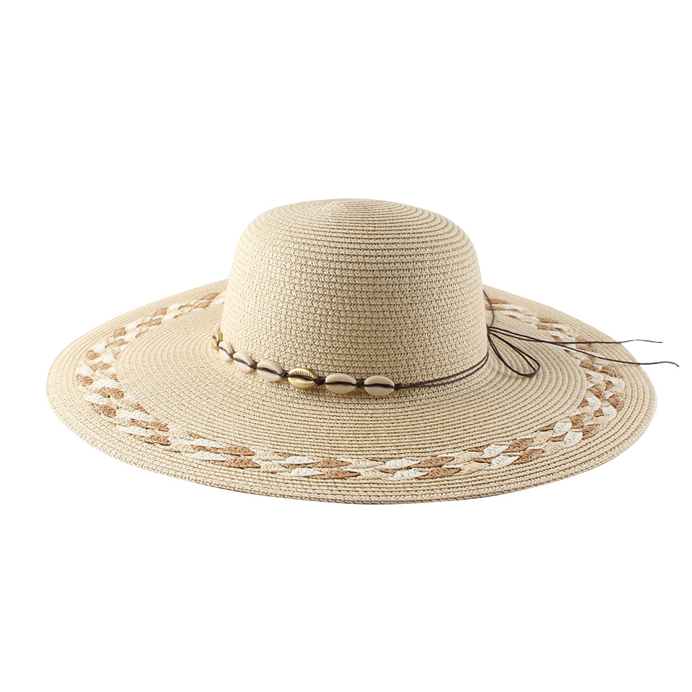 Protector solar Señora Gran longitud trenzada visera sombrero nuevo estilo sombrero de moda mujer versión coreana primavera verano viaje playa sombrero de paja personalizado pic 6