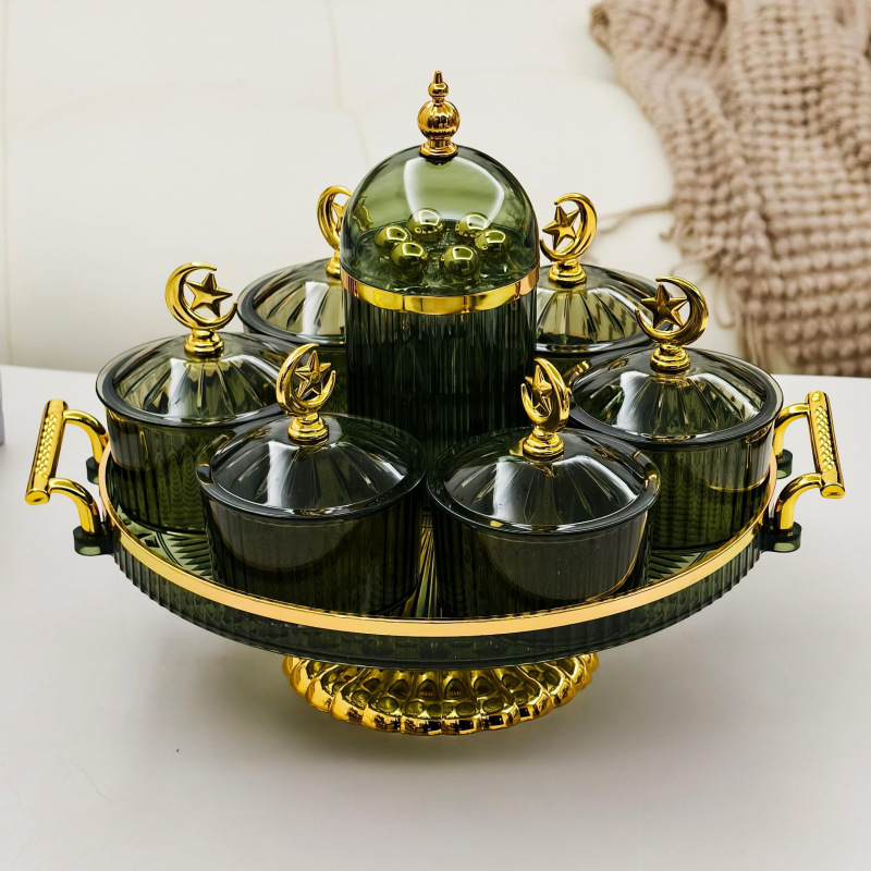 干果碟小吃碟圆形透明点心分格盘家用水果盘带塑料盖北欧轻奢果碟干果碟小吃碟圆形透明点心分格盘家用水果盘带塑料盖北欧轻奢果碟详情15