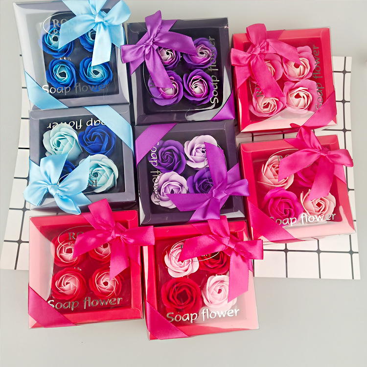 4朵玫瑰香皂花套装 七夕情人节公司活动促销礼品礼物生日跨境礼品详情22