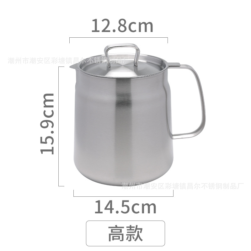 304不锈钢滤油壶家用大容量储油罐带过滤网炸篮油炸锅分离油渣瓶详情9