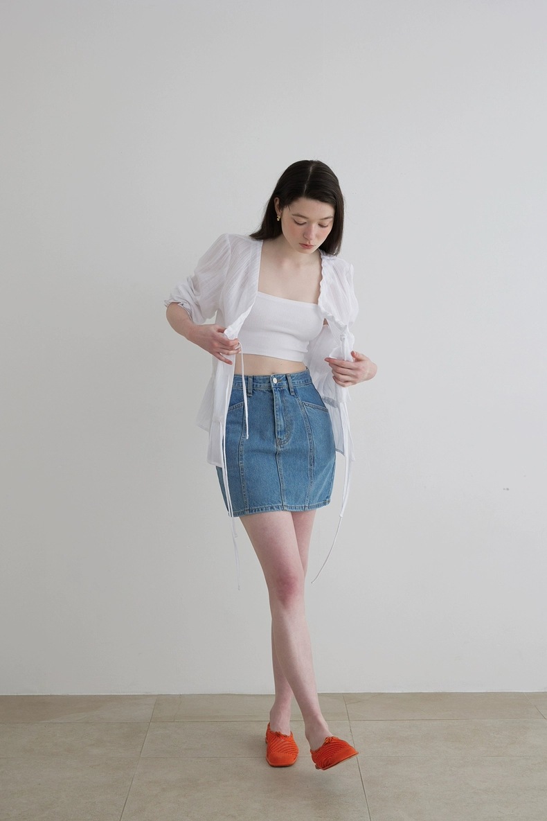 In-stock 2024 autumn new style, the same stylish bow tie drawstring shirt as Han So Hee from Dongdaemun, South Korea pic 51