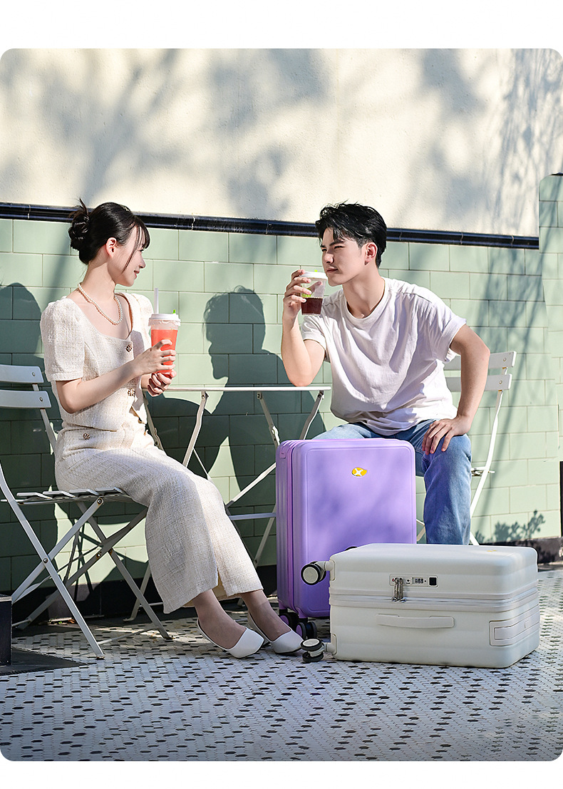 芒果鸟G2宽拉杆行李箱多功能耐摔PC20寸大容量拉杆箱登机箱高颜值详情32
