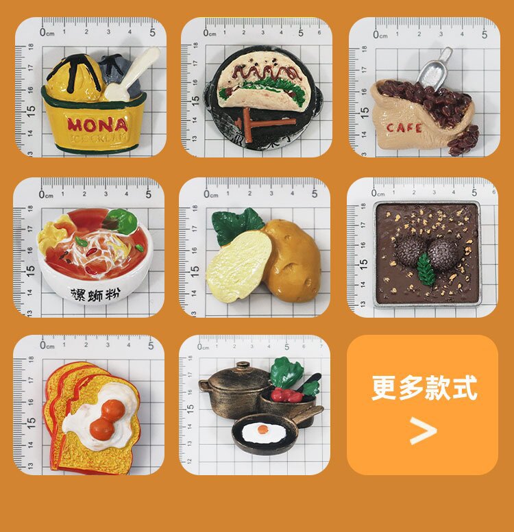 Simulated food, food toys, snacks, delicious kumquat and pear soup, refrigerator stickers, magnetic stickers, refrigerator decoration, magnetic stickers, creative stickers pic 6