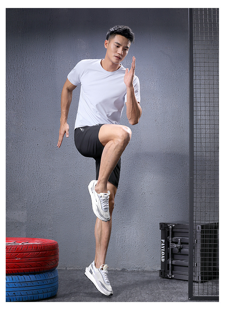 Summer Popfei sports T-shirts for men, ice silk quick-drying clothes, fitness wear, running training, outdoor short-sleeved shirts, in stock for wholesale pic 22