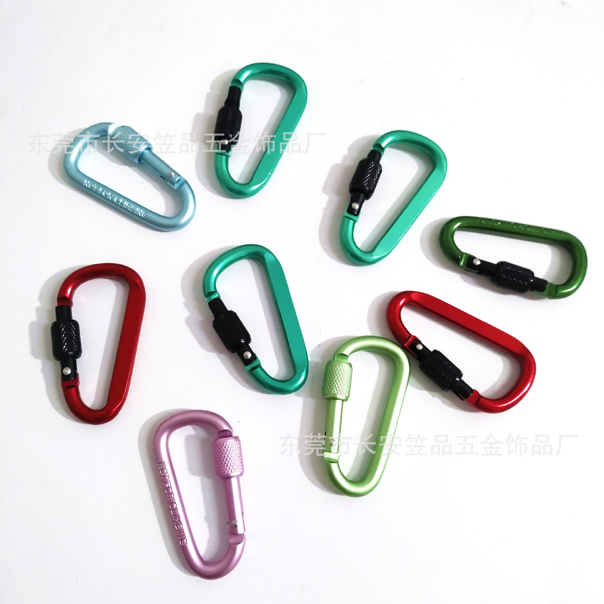 Aluminum alloy mountaineering buckle, multi-functional D-shaped No. 6 nut with lock, outdoor headphones, luggage, water bottle quick-hang mountaineering buckle hook pic 15
