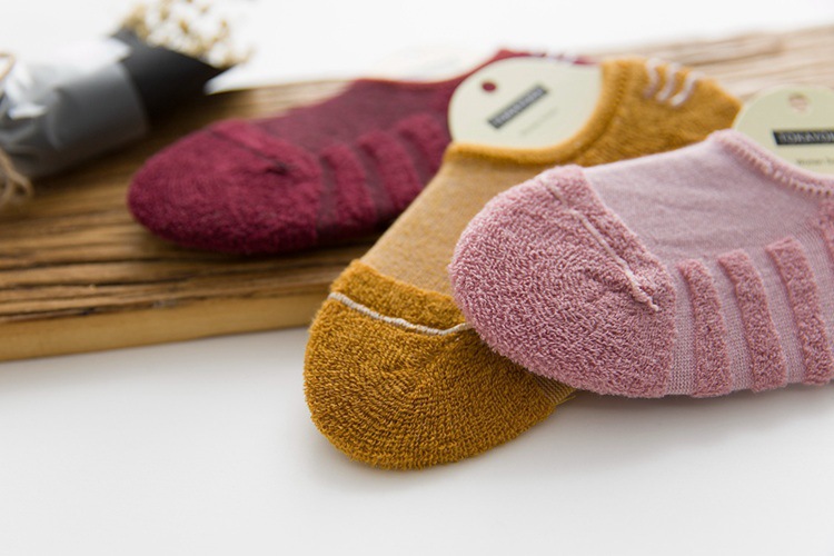 纯棉毛圈袜女袜运动毛巾船袜吸汗硅胶防滑女士短袜子详情6