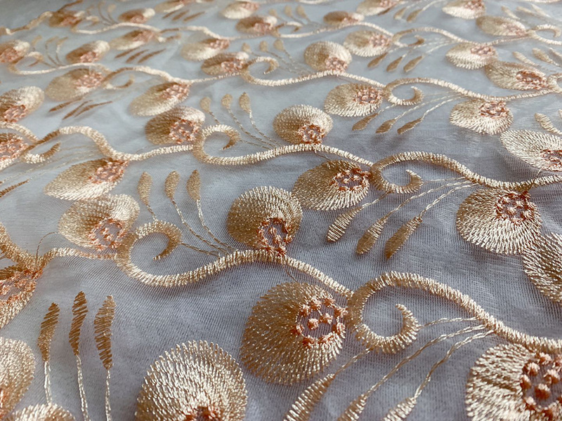 Factory direct sales of home textile accessories, embroidered leaf fabric, skirts, wedding dresses, lace accessories, multiple specifications customized pic 4