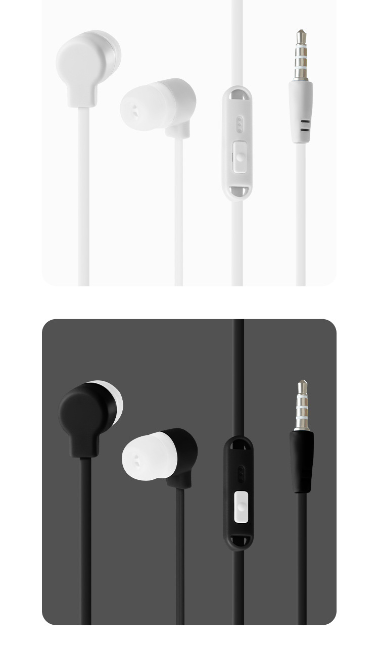 The cute student cartoon in-ear wired headphones with a high level of appearance and a storage case support KTV call answering buttons pic 19